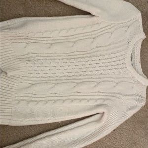 White Abercrombie sweater